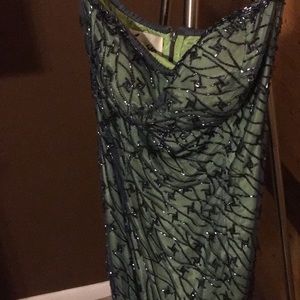 Beaded strapless formal dress